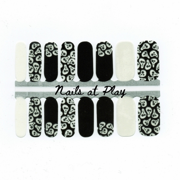 Nails at Play Other - 5 for $15 Nail Wraps- Glow n Dark Ghost Face